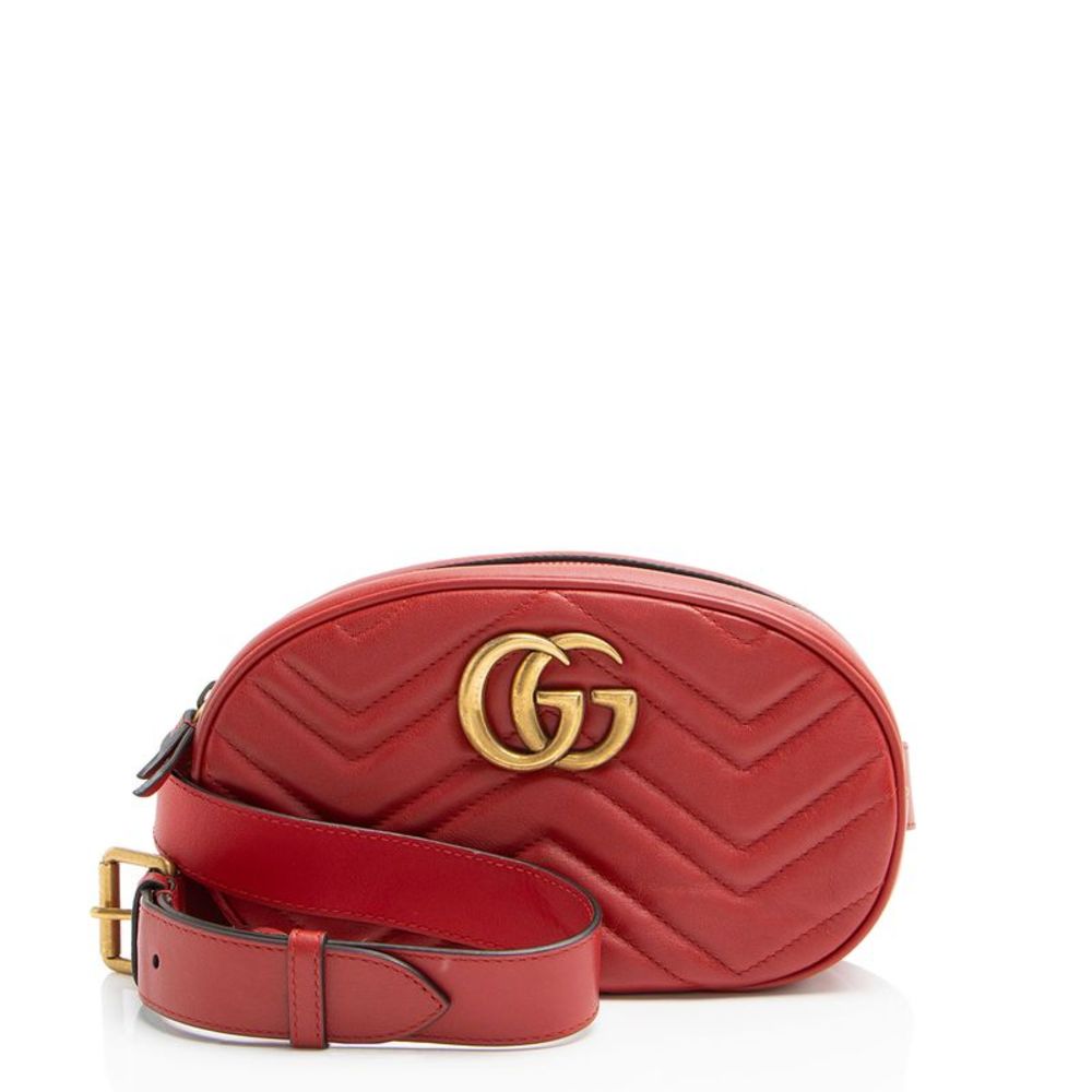 Gucci Matelasse Leather GG Marmont Belt Bag - Size 38 / 95